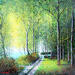 Painting L'appel de la nature by Dessapt Elika | Painting Impressionism Acrylic Sand