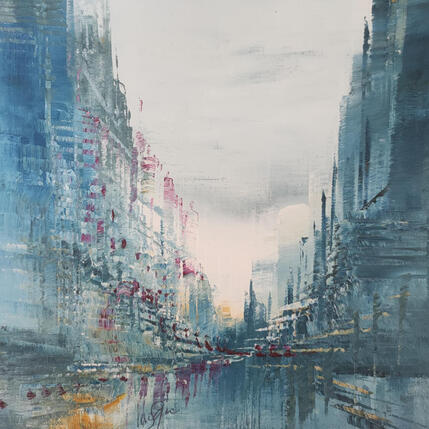 Pintura Violet bleu por Levesque Emmanuelle | Pintura