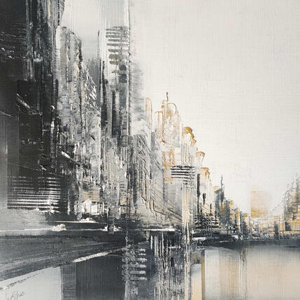 Painting Black and gold by Levesque Emmanuelle | Painting