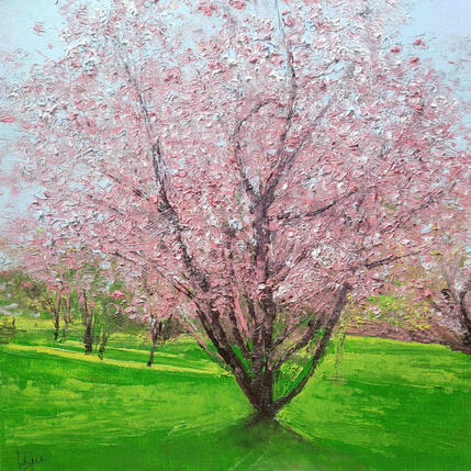 Painting Au verger by Levesque Emmanuelle | Painting