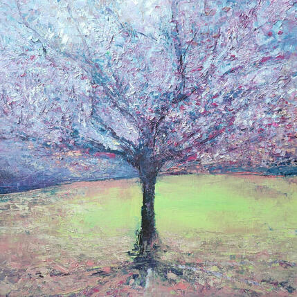 Painting Arbre violet by Levesque Emmanuelle | Painting