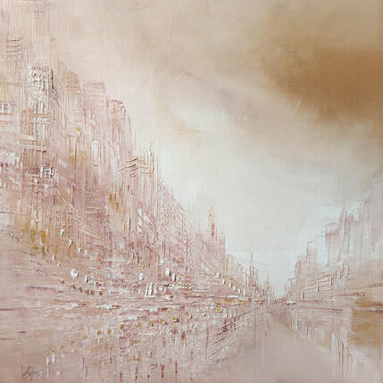 Painting Ocre doux by Levesque Emmanuelle | Painting