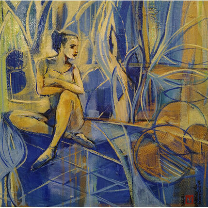 Painting Un peu de repos by Machi | Painting Figurative Oil