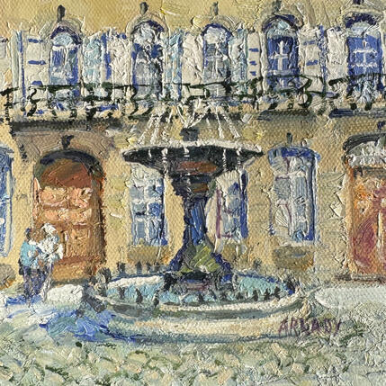 Pintura La Fontaine por Arkady | Pintura Figurativo Aceite