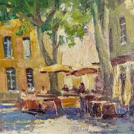 Pintura Place de l'archevêché por Arkady | Pintura Figurativo Aceite Iconos pop