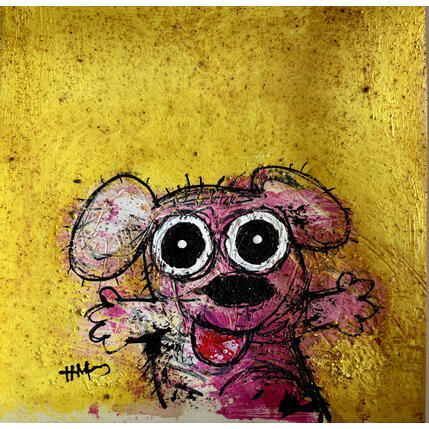 Painting Yellow by Maury Hervé | Painting Raw art Acrylic, Ink Animals