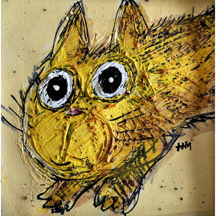 Painting Jumping by Maury Hervé | Painting Raw art Acrylic, Ink Animals