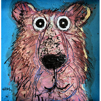 Painting Just a bear by Maury Hervé | Painting Raw art Acrylic, Ink Animals