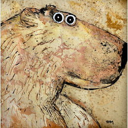 Painting Polar portrait by Maury Hervé | Painting Raw art Acrylic, Ink Animals, Pop icons