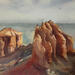 Peinture Sedona 339 par Seruch Capouillez Isabelle | Tableau Figuratif Paysages Urbain Nature Aquarelle