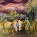 Peinture Sedona 342 par Seruch Capouillez Isabelle | Tableau Figuratif Paysages Urbain Nature Aquarelle