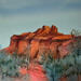 Peinture Sedona 346 par Seruch Capouillez Isabelle | Tableau Figuratif Paysages Urbain Nature Aquarelle