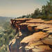 Peinture Sedona 348 par Seruch Capouillez Isabelle | Tableau Figuratif Paysages Urbain Nature Aquarelle