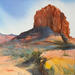 Painting Sedona 163 by Seruch Capouillez Isabelle | Painting Figurative Landscapes Urban Nature Watercolor