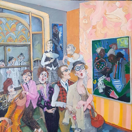Peinture Swing on artistic encounter par Garilli Nicole | Tableau Figuratif Acrylique Scènes de vie