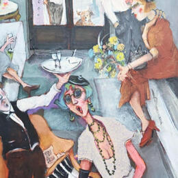 Peinture See you at the opening reception ! par Garilli Nicole | Tableau