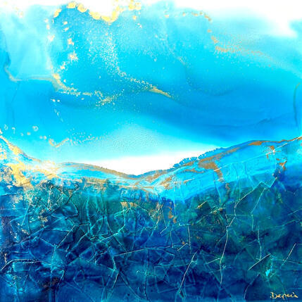 Gemälde 2880 Poésie marine von Depaire Silvia | Gemälde Abstrakt Acryl Landschaften, Marine, Minimalistisch, Pop-Ikonen