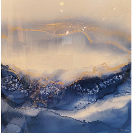 Painting Bleu velvet 3331 by Depaire Silvia | Painting Abstract Acrylic