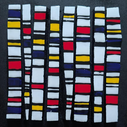 Peinture Bc8 hommage Mondrian par Langeron Luc | Tableau