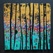 Painting Bc12 prairie vert or rouge bleu by Langeron Luc | Painting Subject matter Wood Acrylic Resin