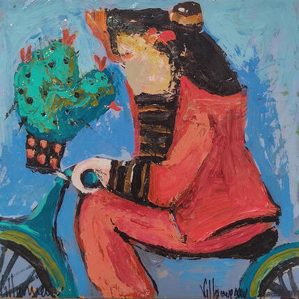 Painting Corazon espinado by Villanueva Puigdelliura Natalia | Painting Figurative