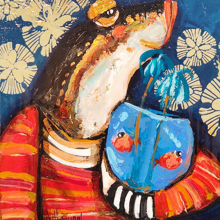 Painting Vacaciones familiares  by Villanueva Puigdelliura Natalia | Painting Figurative Pop icons