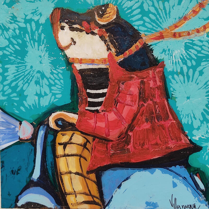 Peinture Hoy salgo de noche par Villanueva Puigdelliura Natalia | Tableau Figuratif