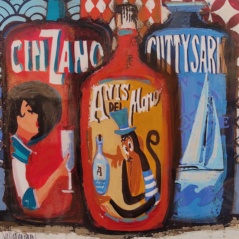 Painting Aperitivo 1 by Villanueva Puigdelliura Natalia | Painting Figurative