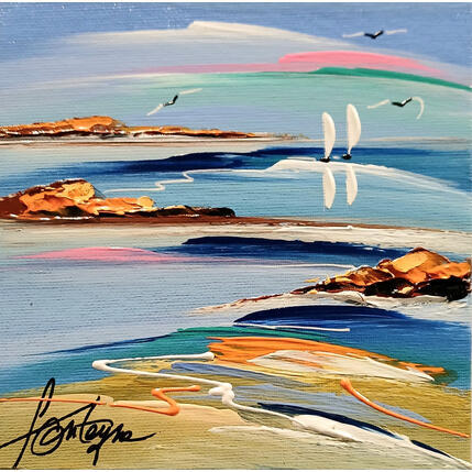 Painting Rivage en paix by Fonteyne David | Painting Figurative Acrylic