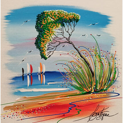 Painting Bonté vue mer by Fonteyne David | Painting Figurative Acrylic