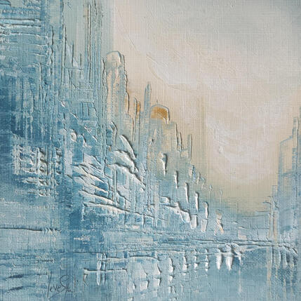 Peinture Bleu joyeux par Levesque Emmanuelle | Tableau