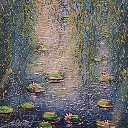 Peinture Le jardin flottant  par Dessapt Alan | Tableau Figuratif Acrylique, Huile Urbain