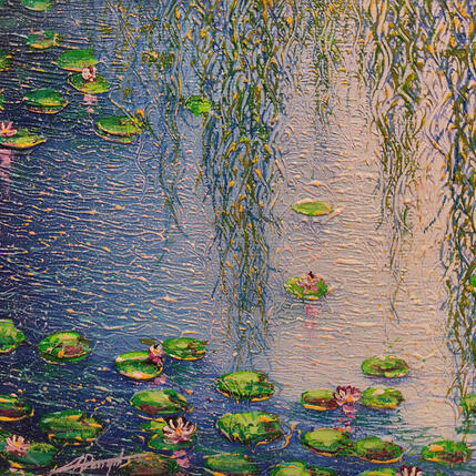 Painting Le bassin aux nénuphars  by Dessapt Alan | Painting Figurative Acrylic, Oil Pop icons, Urban