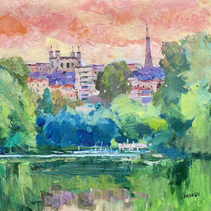 Painting     Composition au couchant  by Arkady | Painting Figurative Oil