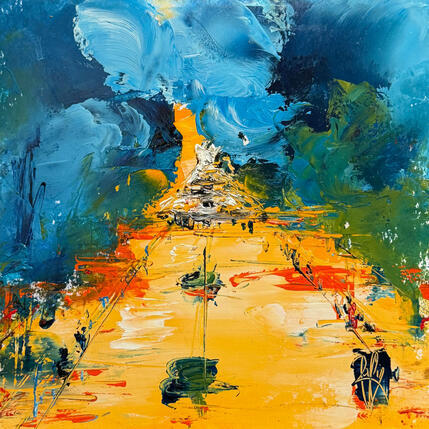 Painting Pre`s de la fontaine by Raffin Christian | Painting Figurative Oil Pop icons, Urban