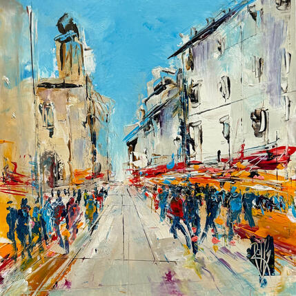 Painting Rue Espariat by Raffin Christian | Painting Figurative Oil Pop icons, Urban