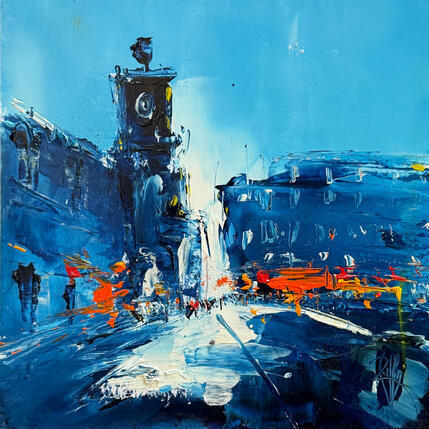 Painting Soir de ville by Raffin Christian | Painting Figurative Oil Pop icons, Urban