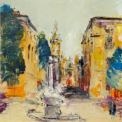 Painting En balade by Raffin Christian | Painting Figurative Oil Urban