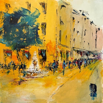 Painting Rue étroite by Raffin Christian | Painting Figurative Oil Urban