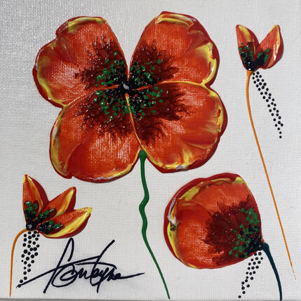 Painting Fleur à Bourges by Fonteyne David | Painting Figurative Acrylic