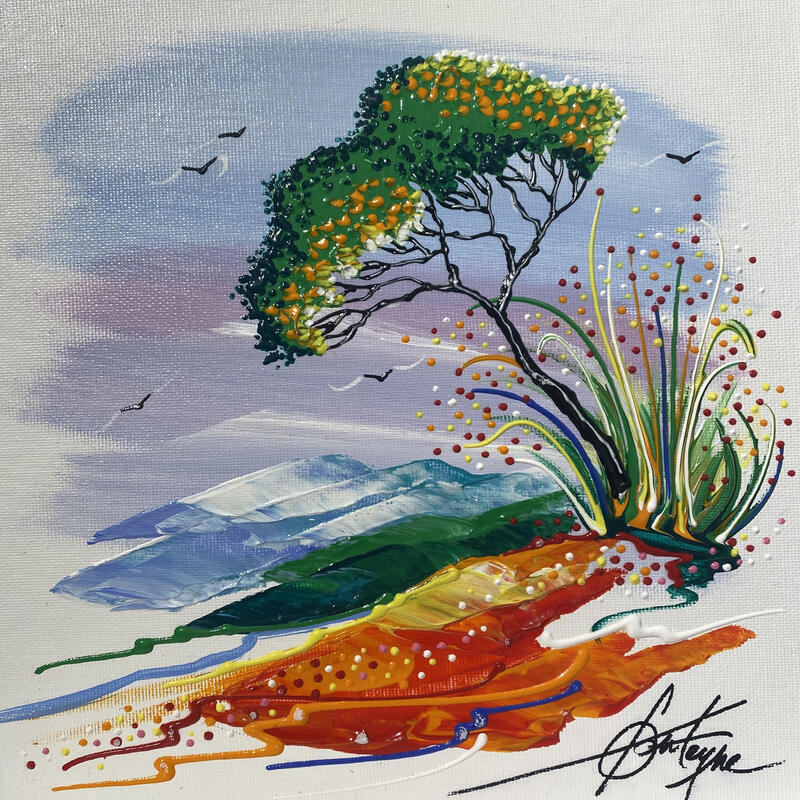 Painting Bourges à côté by Fonteyne David | Painting Figurative Acrylic