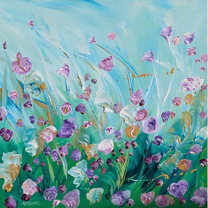 Painting Envolée de douceur by Amblard Florence | Painting Impressionism Acrylic Landscapes, Nature