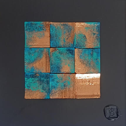 Peinture Fiori par Bauquel Véronique | Tableau Abstrait Collage Minimaliste