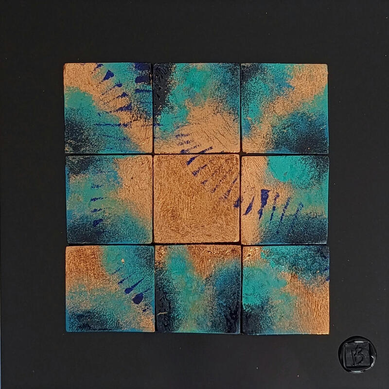Peinture Bushwick par Bauquel Véronique | Tableau Abstrait Minimaliste Collage