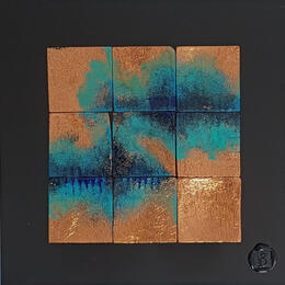 Painting Norwood by Bauquel Véronique | Painting Abstract Gluing Minimalist