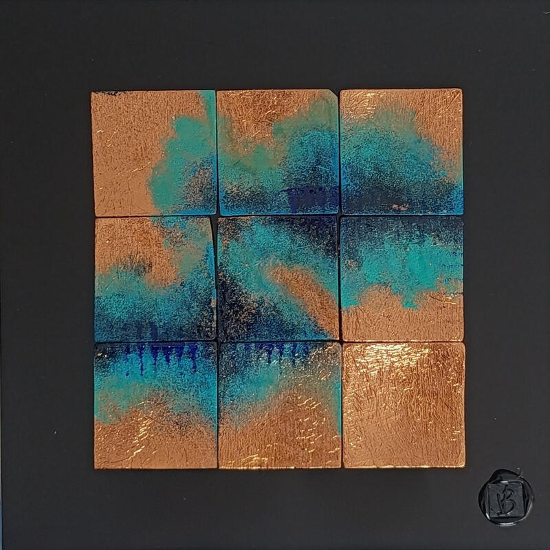 Painting Norwood by Bauquel Véronique | Painting Abstract Minimalist Gluing
