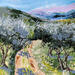 Peinture Un chemin de Provence. par Rey Ewa | Tableau Figuratif Paysages Acrylique