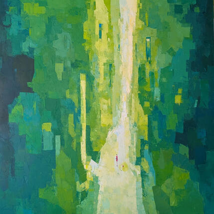 Painting Verde que te quiero verde by Tomàs | Painting Abstract Oil Landscapes, Life style