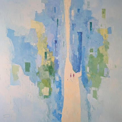 Painting Tu es une lettre d'amour by Tomàs | Painting Abstract Oil Life style, Society, Urban