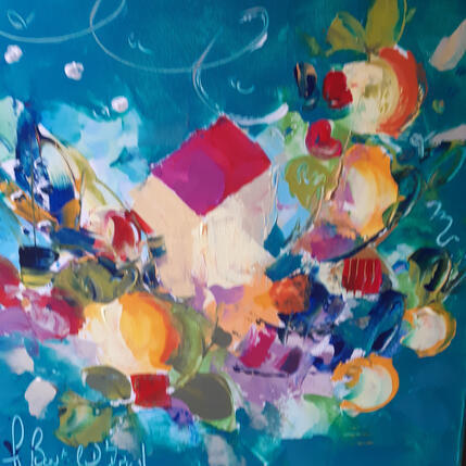 Painting La maison du bonheur  by Bastide d´Izard Armelle | Painting Abstract